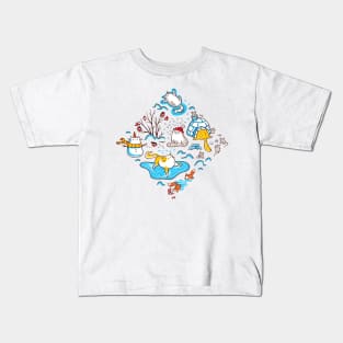 Winter Cats Kids T-Shirt